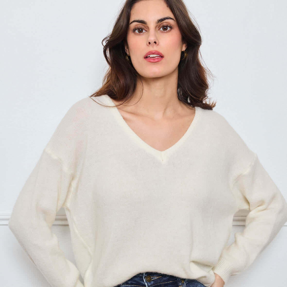 COL V OPALINE BLANC